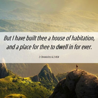 Picture 06 - 2 Chronicles 6:2 ASV - But I have built thee a house of habitation, and - Bible Verse Picture