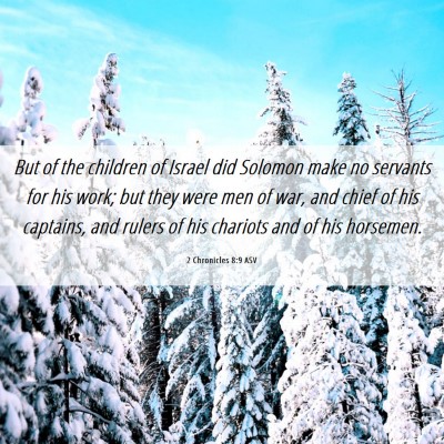 Picture 06 - 2 Chronicles 8:9 ASV - But of the children of Israel did Solomon make no - Bible Verse Picture