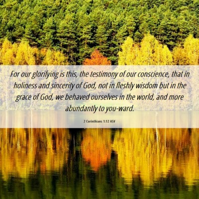 Picture 06 - 2 Corinthians 1:12 ASV - For our glorifying is this, the testimony of our - Bible Verse Picture