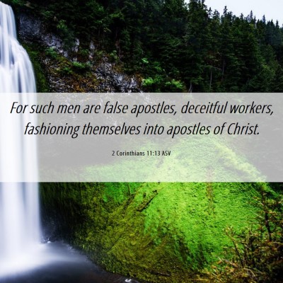 Picture 06 - 2 Corinthians 11:13 ASV - For such men are false apostles, deceitful - Bible Verse Picture
