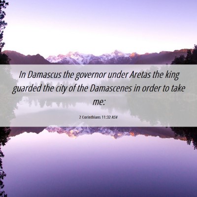 Picture 06 - 2 Corinthians 11:32 ASV - In Damascus the governor under Aretas the king - Bible Verse Picture