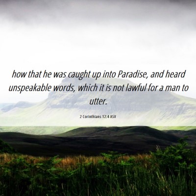 Picture 06 - 2 Corinthians 12:4 ASV - how that he was caught up into Paradise, and - Bible Verse Picture