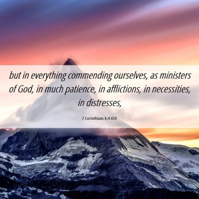 Picture 06 - 2 Corinthians 6:4 ASV - but in everything commending ourselves, as - Bible Verse Picture