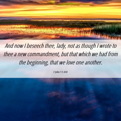 Picture 06 - 2 John 1:5 ASV - And now I beseech thee, lady, not as though I - Bible Verse Picture