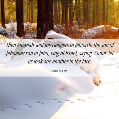 Picture 06 - 2 Kings 14:8 ASV - Then Amaziah sent messengers to Jehoash, the son - Bible Verse Picture