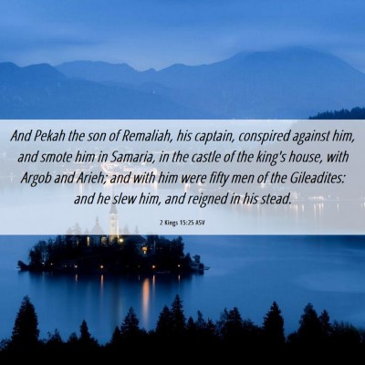 Picture 06 - 2 Kings 15:25 ASV - And Pekah the son of Remaliah, his captain, - Bible Verse Picture