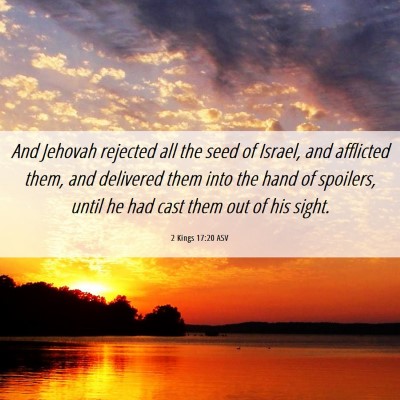Picture 06 - 2 Kings 17:20 ASV - And Jehovah rejected all the seed of Israel, and - Bible Verse Picture