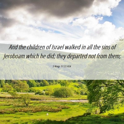 Picture 06 - 2 Kings 17:22 ASV - And the children of Israel walked in all the sins - Bible Verse Picture
