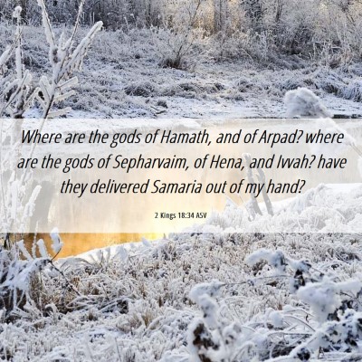 Picture 06 - 2 Kings 18:34 ASV - Where are the gods of Hamath, and of Arpad? where - Bible Verse Picture