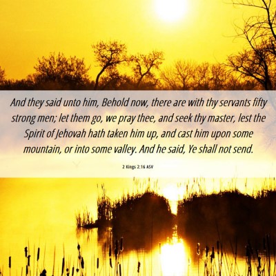 Picture 06 - 2 Kings 2:16 ASV - And they said unto him, Behold now, there are - Bible Verse Picture