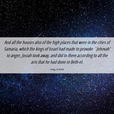 Picture 06 - 2 Kings 23:19 ASV - And all the houses also of the high places that - Bible Verse Picture