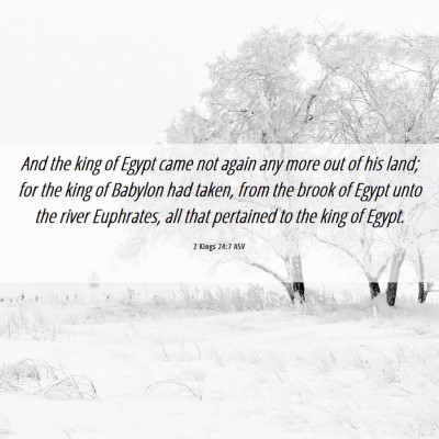 Picture 06 - 2 Kings 24:7 ASV - And the king of Egypt came not again any more out - Bible Verse Picture