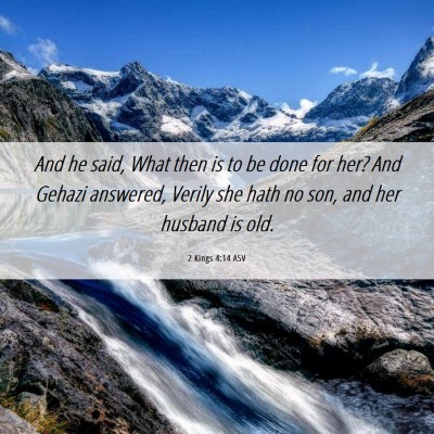 Picture 06 - 2 Kings 4:14 ASV - And he said, What then is to be done for her? And - Bible Verse Picture