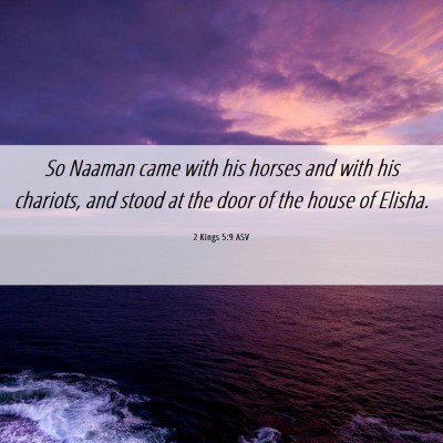 Picture 06 - 2 Kings 5:9 ASV - So Naaman came with his horses and with his - Bible Verse Picture