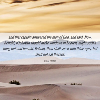 Picture 06 - 2 Kings 7:19 ASV - and that captain answered the man of God, and - Bible Verse Picture