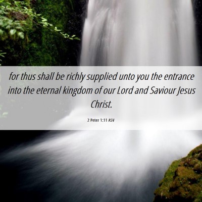 Picture 06 - 2 Peter 1:11 ASV - for thus shall be richly supplied unto you the - Bible Verse Picture