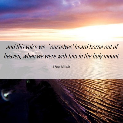 Picture 06 - 2 Peter 1:18 ASV - and this voice we `ourselves' heard borne out of - Bible Verse Picture