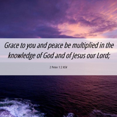 Picture 06 - 2 Peter 1:2 ASV - Grace to you and peace be multiplied in the - Bible Verse Picture