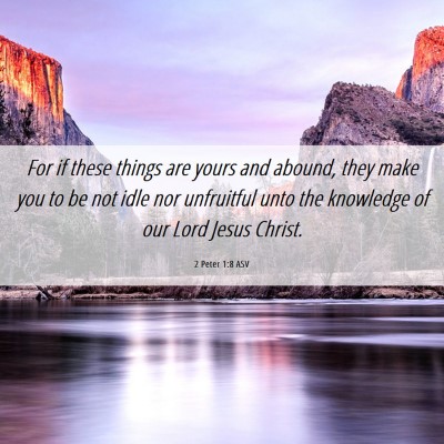 Picture 06 - 2 Peter 1:8 ASV - For if these things are yours and abound, they - Bible Verse Picture