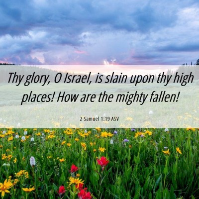 Picture 06 - 2 Samuel 1:19 ASV - Thy glory, O Israel, is slain upon thy high - Bible Verse Picture