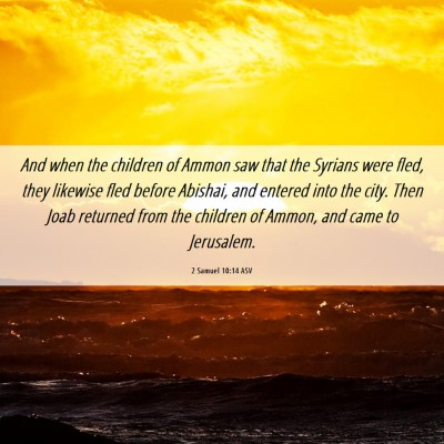 Picture 06 - 2 Samuel 10:14 ASV - And when the children of Ammon saw that the - Bible Verse Picture