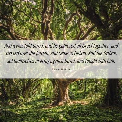 Picture 06 - 2 Samuel 10:17 ASV - And it was told David; and he gathered all Israel - Bible Verse Picture