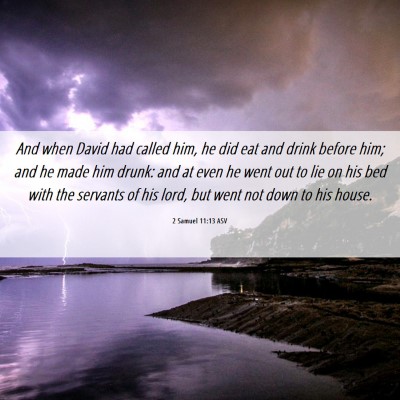 Picture 06 - 2 Samuel 11:13 ASV - And when David had called him, he did eat and - Bible Verse Picture