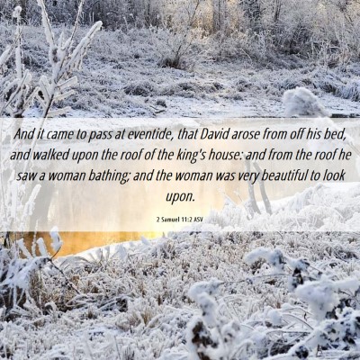 Picture 06 - 2 Samuel 11:2 ASV - And it came to pass at eventide, that David arose - Bible Verse Picture