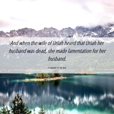 Picture 06 - 2 Samuel 11:26 ASV - And when the wife of Uriah heard that Uriah her - Bible Verse Picture