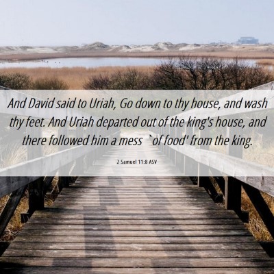 Picture 06 - 2 Samuel 11:8 ASV - And David said to Uriah, Go down to thy house, - Bible Verse Picture