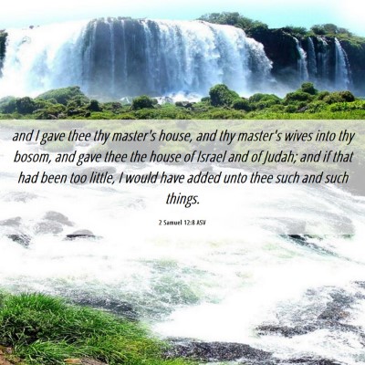 Picture 06 - 2 Samuel 12:8 ASV - and I gave thee thy master's house, and thy - Bible Verse Picture