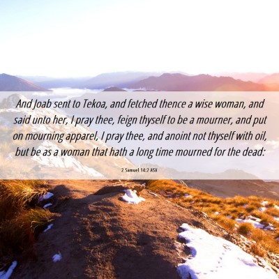 Picture 06 - 2 Samuel 14:2 ASV - And Joab sent to Tekoa, and fetched thence a wise - Bible Verse Picture