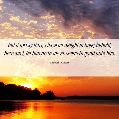 Picture 06 - 2 Samuel 15:26 ASV - but if he say thus, I have no delight in thee; - Bible Verse Picture