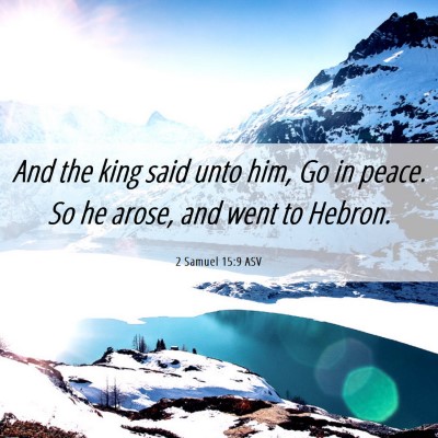 Picture 06 - 2 Samuel 15:9 ASV - And the king said unto him, Go in peace. So he - Bible Verse Picture