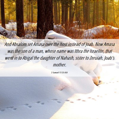 Picture 06 - 2 Samuel 17:25 ASV - And Absalom set Amasa over the host instead of - Bible Verse Picture