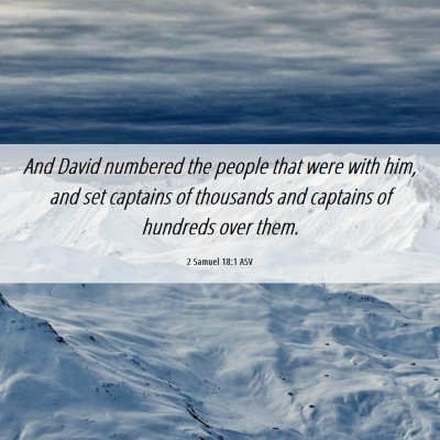 Picture 06 - 2 Samuel 18:1 ASV - And David numbered the people that were with him, - Bible Verse Picture