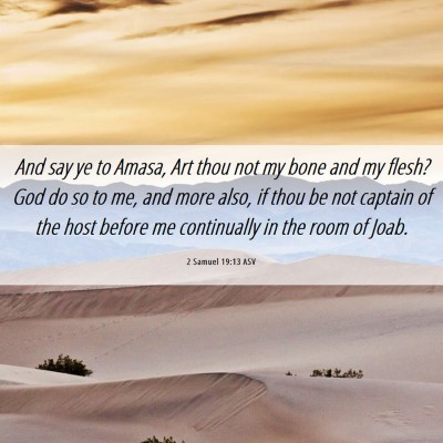 Picture 06 - 2 Samuel 19:13 ASV - And say ye to Amasa, Art thou not my bone and my - Bible Verse Picture