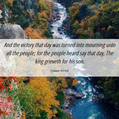 Picture 06 - 2 Samuel 19:2 ASV - And the victory that day was turned into mourning - Bible Verse Picture