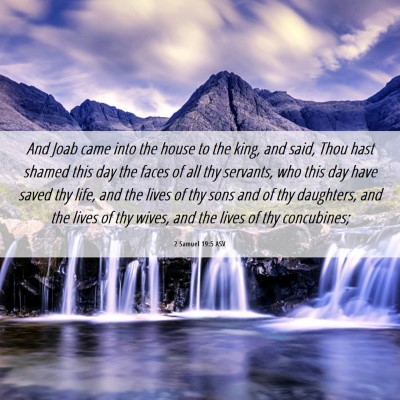 Picture 06 - 2 Samuel 19:5 ASV - And Joab came into the house to the king, and - Bible Verse Picture