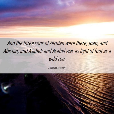 Picture 06 - 2 Samuel 2:18 ASV - And the three sons of Zeruiah were there, Joab, - Bible Verse Picture