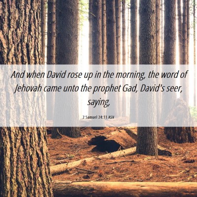 Picture 06 - 2 Samuel 24:11 ASV - And when David rose up in the morning, the word - Bible Verse Picture