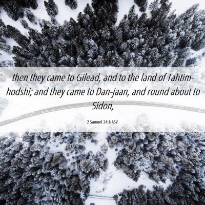 Picture 06 - 2 Samuel 24:6 ASV - then they came to Gilead, and to the land of - Bible Verse Picture