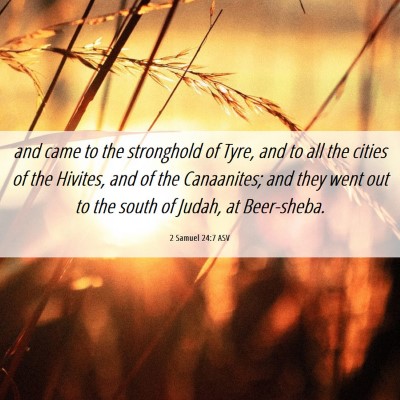 Picture 06 - 2 Samuel 24:7 ASV - and came to the stronghold of Tyre, and to all - Bible Verse Picture