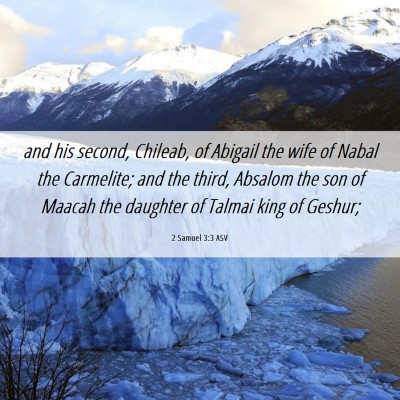 Picture 06 - 2 Samuel 3:3 ASV - and his second, Chileab, of Abigail the wife of - Bible Verse Picture