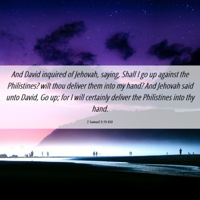 Picture 06 - 2 Samuel 5:19 ASV - And David inquired of Jehovah, saying, Shall I go - Bible Verse Picture