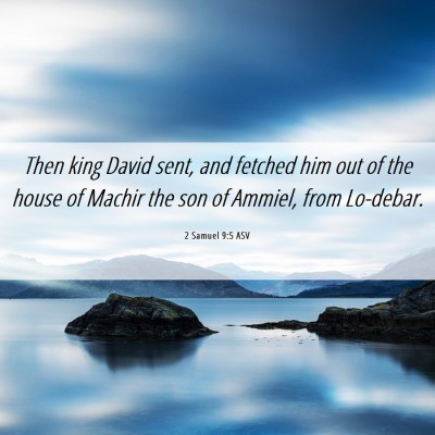 Picture 06 - 2 Samuel 9:5 ASV - Then king David sent, and fetched him out of the - Bible Verse Picture