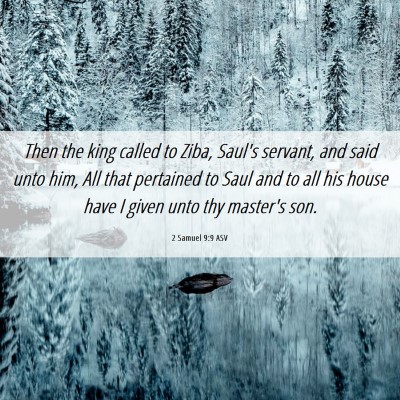 Picture 06 - 2 Samuel 9:9 ASV - Then the king called to Ziba, Saul's servant, and - Bible Verse Picture