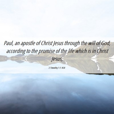 Picture 06 - 2 Timothy 1:1 ASV - Paul, an apostle of Christ Jesus through the will - Bible Verse Picture