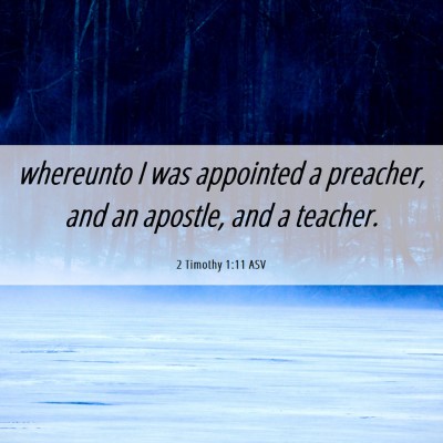 Picture 06 - 2 Timothy 1:11 ASV - whereunto I was appointed a preacher, and an - Bible Verse Picture