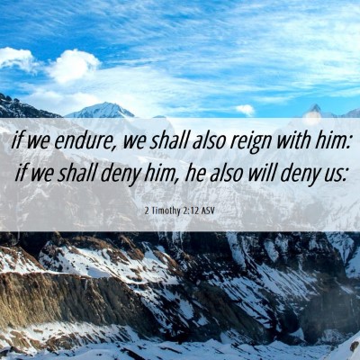 Picture 06 - 2 Timothy 2:12 ASV - if we endure, we shall also reign with him: if we - Bible Verse Picture